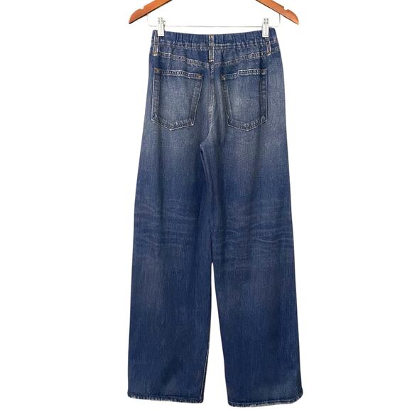 Rag & Bone Miramar Cotton Terry Wide Leg Pant XS Sweatpant Printed Jean - Picture 6 of 14